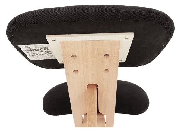 KONDELA Scaun genunchi ergonomic, negru / fag, GROCO
