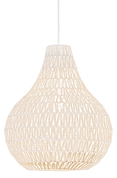 Lampa suspendata scandinava alba 45 cm - Lina Drop