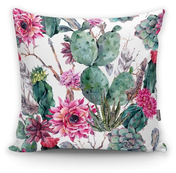 Față de pernă Minimalist Cushion Covers Cactus And Roses, 45 x 45 cm