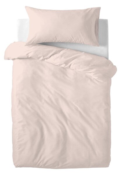 Lenjerie de pat din bumbac pentru copii Happy Friday Basic, 100 x 120 cm, roz