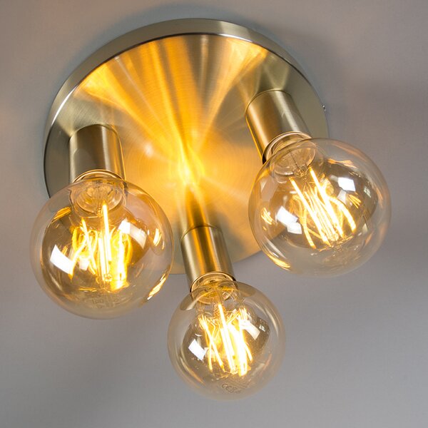 Plafonieră Art Deco aurie rotundă - Facil 3