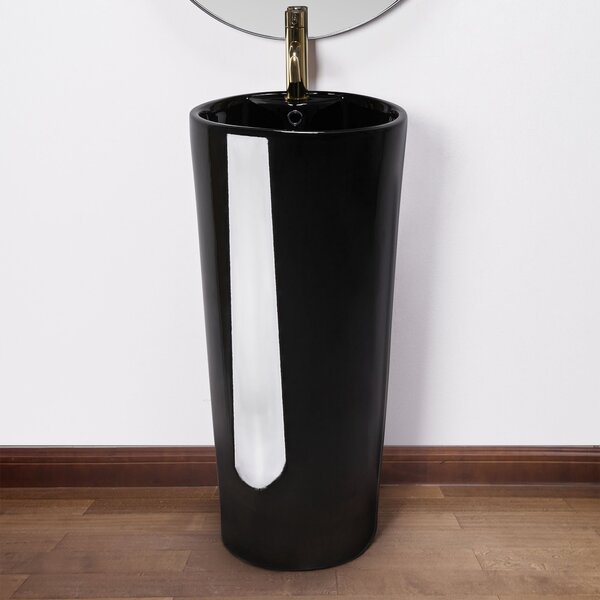 Lavoar de podea freestanding Ceramic BLANKA Negru Black