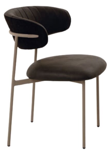 Scaun Mira, tesatura, structura metalica - GRI ANTRACIT