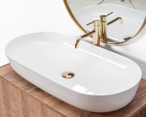 Lavoar pentru blat Rea CLEO 81 White