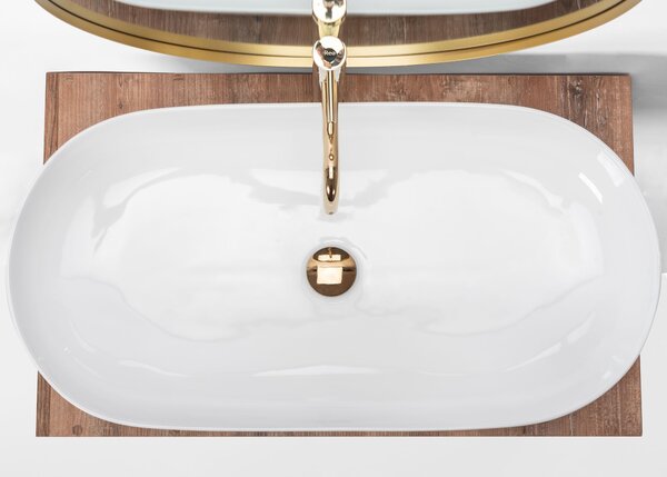 Lavoar pentru blat Rea CLEO 81 White