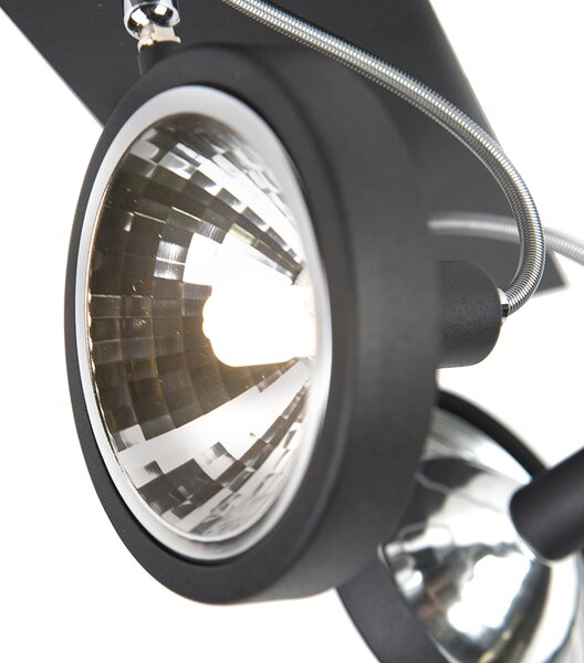 Spotlight de design negru cu 2 lumini reglabile - Nox