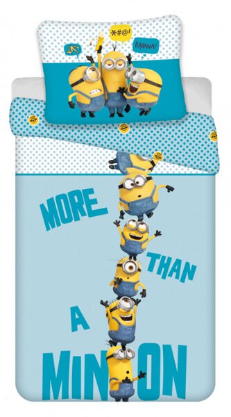 Lenjerie de pat copii din microfibra MINIONS 2 BLUE albastru Dimensiune lenjerie de pat: 70 x 90 cm | 140 x 200 cm