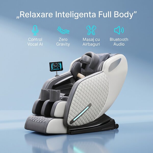 Fotoliu masaj IGNIUS cu AI Voice, SL-Track, Zero Gravity si airbag ful