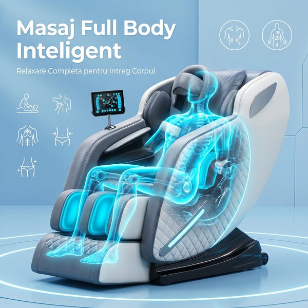 Fotoliu masaj IGNIUS cu AI Voice, SL-Track, Zero Gravity si airbag ful