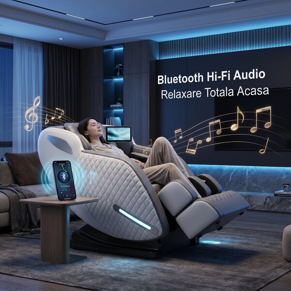 Fotoliu masaj IGNIUS cu AI Voice, SL-Track, Zero Gravity si airbag ful