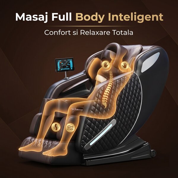 Fotoliu masaj IGNIUS cu AI Voice, SL-Track, Zero Gravity si airbag ful