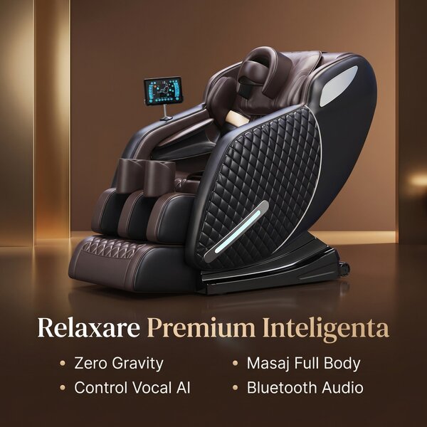 Fotoliu masaj IGNIUS cu AI Voice, SL-Track, Zero Gravity si airbag ful