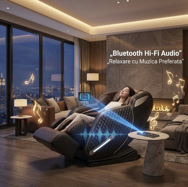 Fotoliu masaj IGNIUS cu AI Voice, SL-Track, Zero Gravity si airbag ful