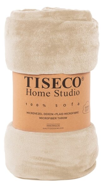 Pătură din micropluș Tiseco Home Studio, 130 x 160 cm, bej