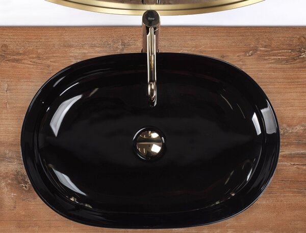 Lavoar ceramic pentru blat Rea CLEO Black