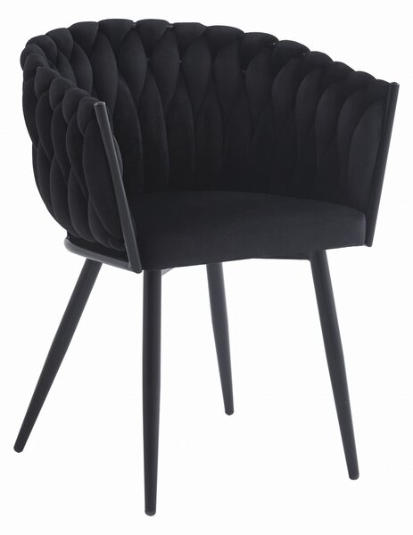 Scaun Dining Tip Fololiu Mira Catifea Neagra