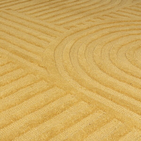 Covor din lână Flair Rugs Zen Garden 160 x 230 cm, galben