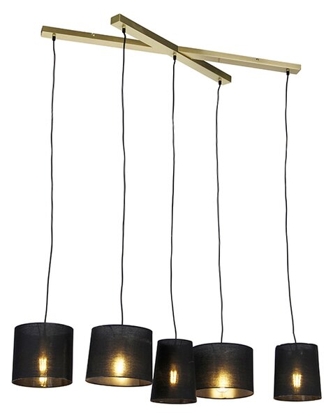Lampă suspendată rustică din alamă cu 5 lumini - Hermina