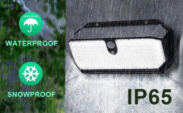 Viking-LED Aplica solară de perete cu senzor LED/2W/3,7V IP65 6000K 2200 mAh