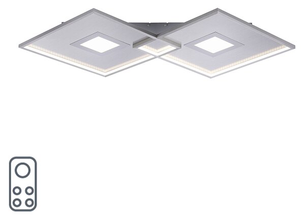 Lampă de tavan din oțel, inclusiv LED și telecomandă - Odile