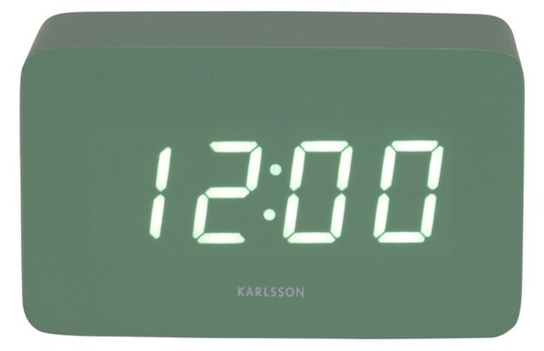 Karlsson 5983GR ceas LED de design cu alarmăverde, 10 cm