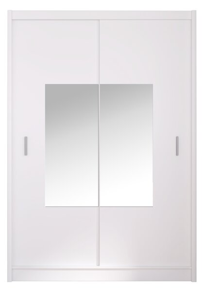 KONDELA Dulap cu uşi glisante, alb, 150x215, MADRYT