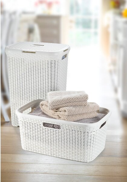 Coș de rufe Curver Style Basket, 45 l, alb