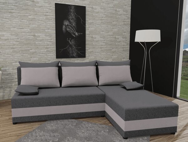 KONDELA Set de canapea universal, gri/gri deschis, PAGI COLţ UNI