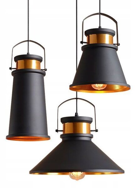 Lampa DE TAVAN ASTI ABC negru / Auriu