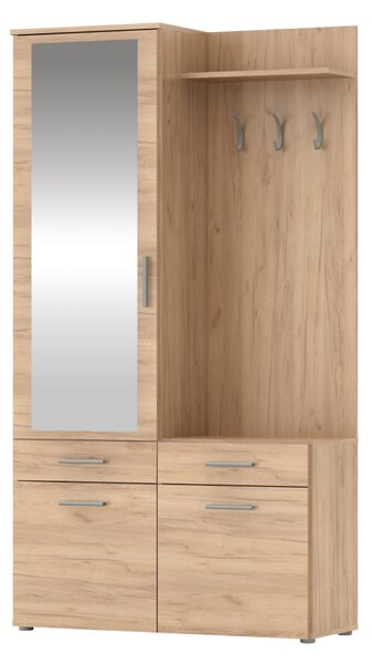 KONDELA Set pentru hol, stejar artisan, LEVITO