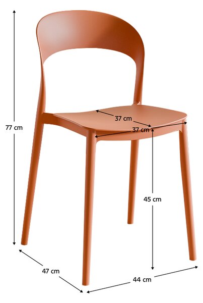 KONDELA Scaun stivuibil, portocaliu, RADANA NEW