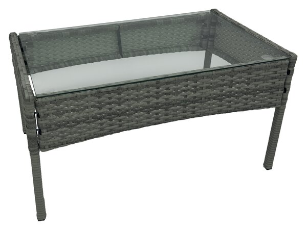 KONDELA Set 4 piese din ratan,pentru grădină, gri, RATANA 2 NEW