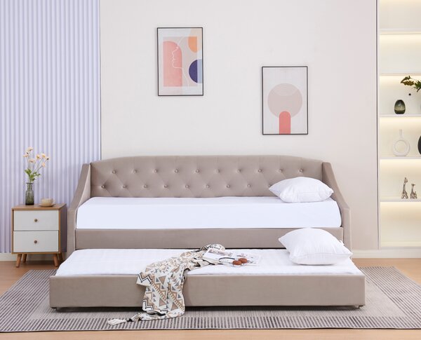 KONDELA Pat extensibil, maro-gri Taupe, ALODA