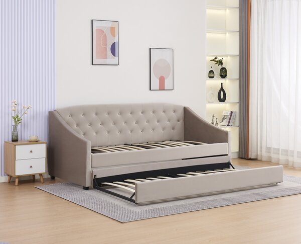 KONDELA Pat extensibil, maro-gri Taupe, ALODA