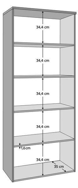 KONDELA Dulap, antracit, ADAPO ADP01