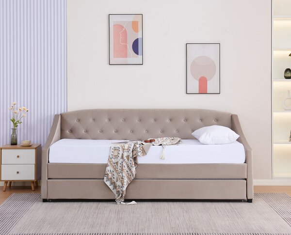 KONDELA Pat extensibil, maro-gri Taupe, ALODA