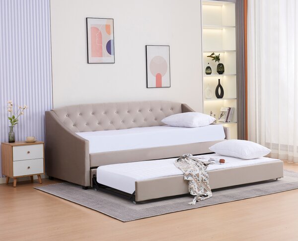 KONDELA Pat extensibil, maro-gri Taupe, ALODA