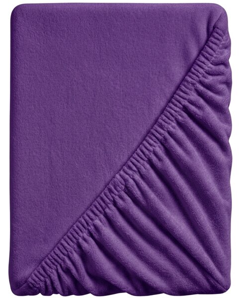 Cearsaf Cocolino microplus cu elastic SOFT 90x200 cm mov inchis