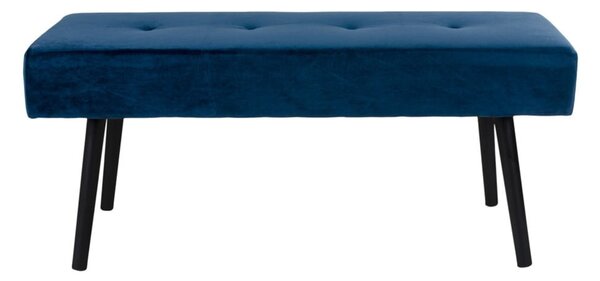 Bancă tapițată cu catifea Bonami Essentials Skiby, albastru