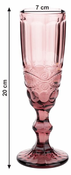 KONDELA Set de 4 pahare de şampanie, 150ml, SAVOY TIP 4