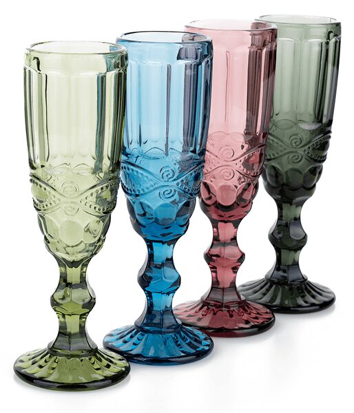 KONDELA Set de 4 pahare de şampanie, 150ml, SAVOY TIP 4