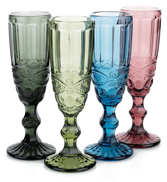 KONDELA Set de 4 pahare de şampanie, 150ml, SAVOY TIP 4