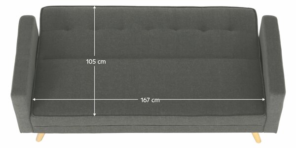 KONDELA Canapea extensibilă, material gri, OTISA