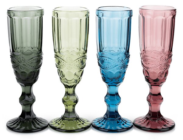 KONDELA Set de 4 pahare de şampanie, 150ml, SAVOY TIP 4