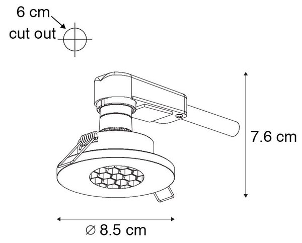 Spotlight modern îngropat negru IP54 - Shed Honey