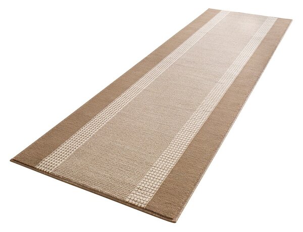 Covor tip traversă Hanse Home Basic, 80x300 cm, bej-maro
