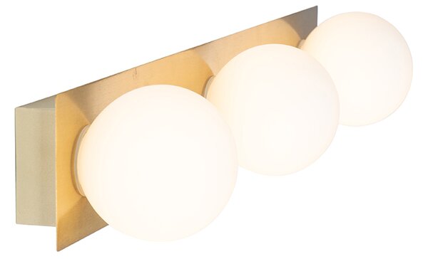 Aplică modernă aurie 48 cm IP44 cu 3 lumini - Cederic