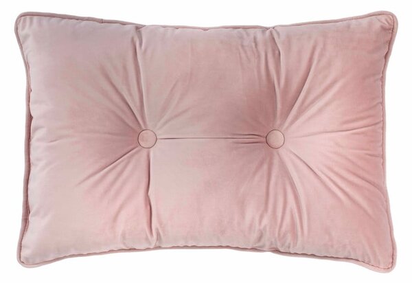 Pernă Tiseco Home Studio Velvet Button, 40 x 60 cm, roz deschis