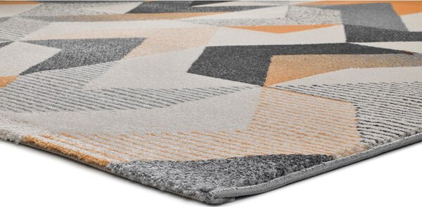 Covor Universal Gladys Abstract, 60 x 120 cm, portocaliu-gri