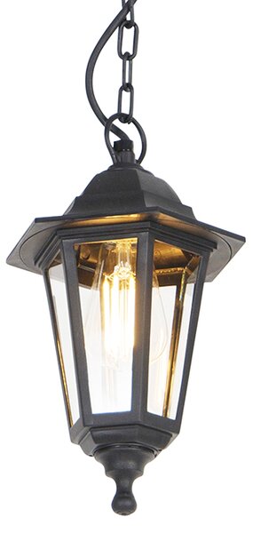 Lampă suspendată romantică de exterior negru IP44 - New Haven